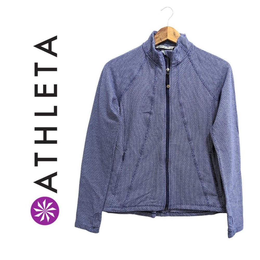 ATHLETA Herringbone Criss Cross Hope Jacket Full Zip Size M